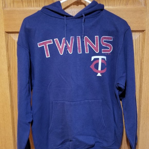 Majestic Other - MAJESTIC Men's S MINNESOTA TWINS MLB Baseball Navy Blue Hoodie Sweatshirt